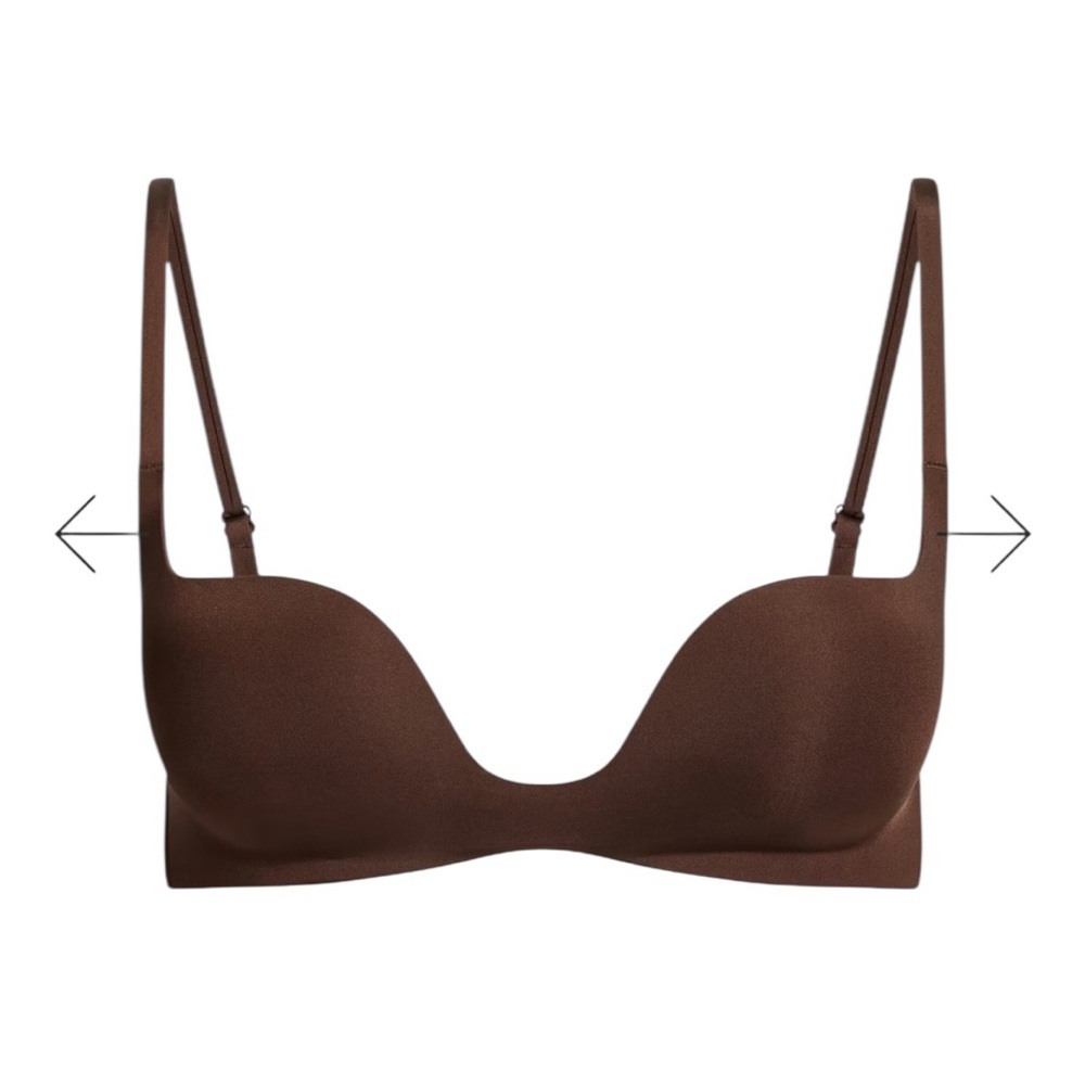 SKIMS Wireless Form Square Neck Bra‎ 34D Cocoa